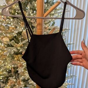 Stradivarius Black Strappy Top